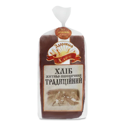 Хліб Житньо-Пшеничний Традиційний, в/ґ, 0.4кг