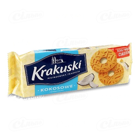 Печиво Krakuski кокосове, 168г