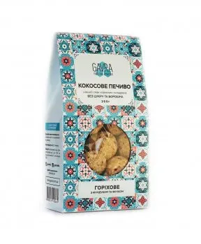 Орехове кокосове печиво з фундуком і фініком 200г