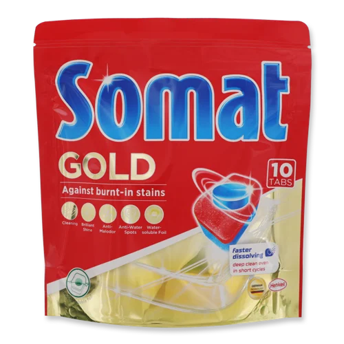 Засіб для Миття Посуду В Посудомийних Машинах Gold Somat 10x19.2г, в/к