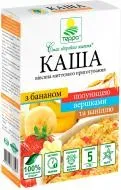 Каша вівсяна Терра з вершками, бананом, полуницею та ваніллю миттєвого приготування 190г