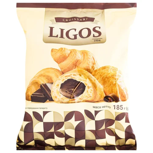 Круасан Ligos з начинкою зі смаком шоколаду 185г