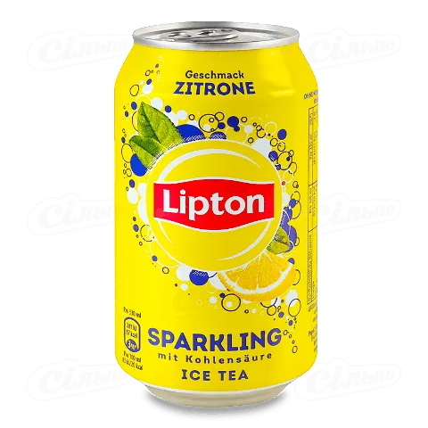 Чай холодний Lipton Sparkling газований у скляній банці, 0,33л