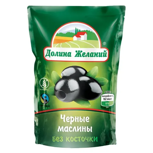 Маслини Долина Бажань без кісточки 160г
