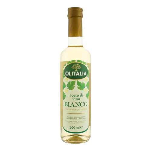 Оцет винний білий 500мл скло Оліталія