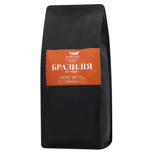 Кава Winetime Бразилія смажена в зернах 1кг