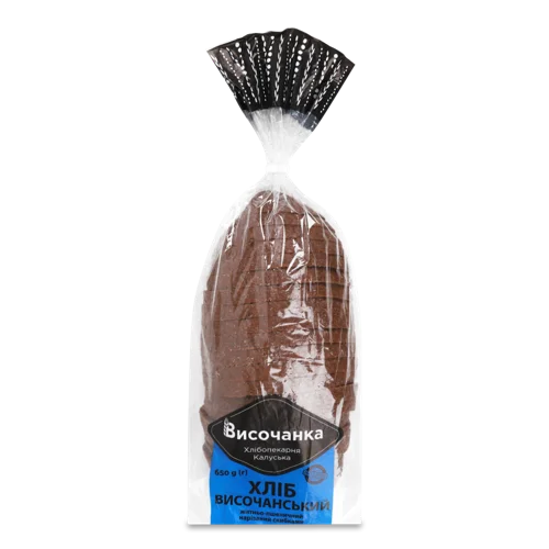 Хліб Житньо-Пшеничний Височанський В/ґ, Нарізний, 650г