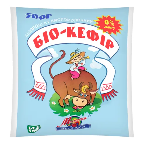 Біо-кефір 0% Молочна веселка м/у 500г