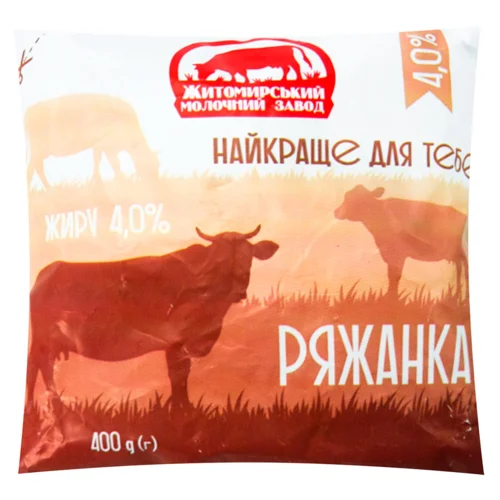 Ряжанка Житомирський молочний завод 4% 400г
