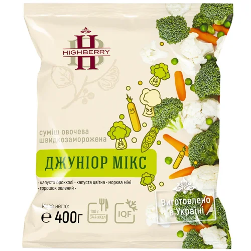 Суміш овочева Highberry Джуніор швидкозаморожена 400г