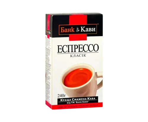 Кава Банк Кави Еспрессо Класік мелена 240г