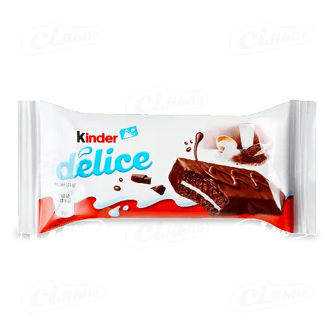Тістечко бісквітне Kinder Delice з какао та молочною начинкою 39г