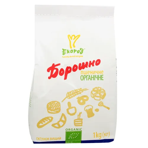 Борошно Екород пшеничне органічне вищий гатунок 1кг