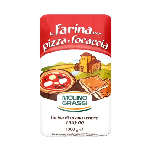 Борошно з м'яких сортів пшениці Pizza e Focaccia Molino Grassi м/у 1кг