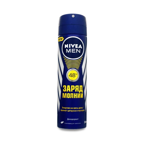 Дезодорант-спрей Nivea Заряд Блискавки, 150 мл