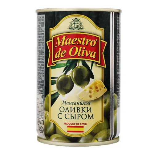 Оливки з сиром Maestro de Oliva з/б 300г