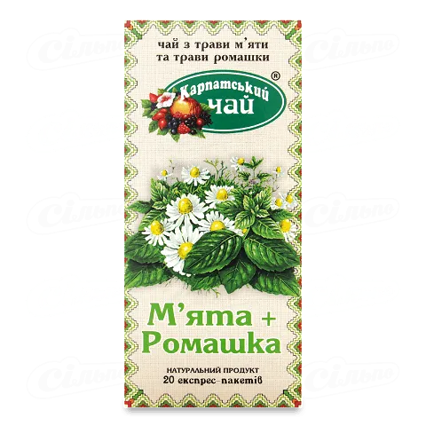 Чай трав'яний Карпатський чай М'ята+Ромашка 27г
