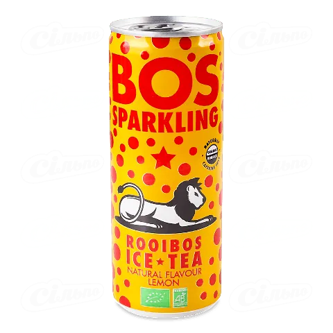 Чай холодний BOS зі смаком лимона газований, 0,25л