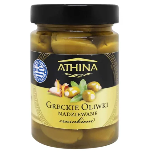 Оливки Athina з часником 327мл