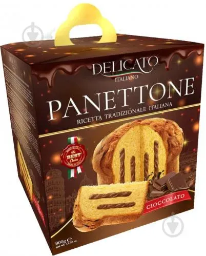 Паска Delicato з шоколадним кремом, 900г, 12шт/ящ