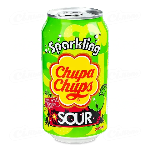Напій Chupa Chups Sour Green Apple газований, 0,345л