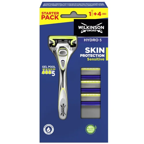 Бритва Wilkinson Sword Hydro Sensitive 5 Blades + Картриджі 4шт