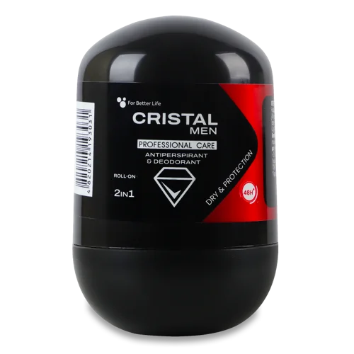 Антиперспірант-Дезодорант Для Чоловіків Кульковий 2в1 Cristal 50мл