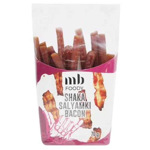 Снеки курячі MB Foody В'ялені салямки зі смаком бекону 70г