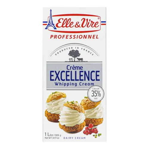 Вершки 35% рідкі стерилізовані кондитерські Excellence Professionnel Elle&Vire т/п 1л