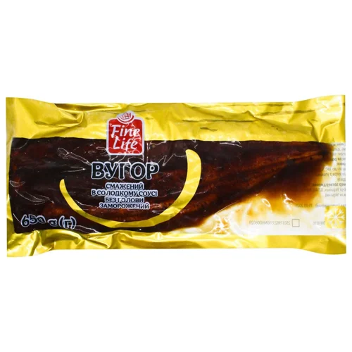 Вугор Fine Life смажений в солодкому соусі без голови заморожений 650г