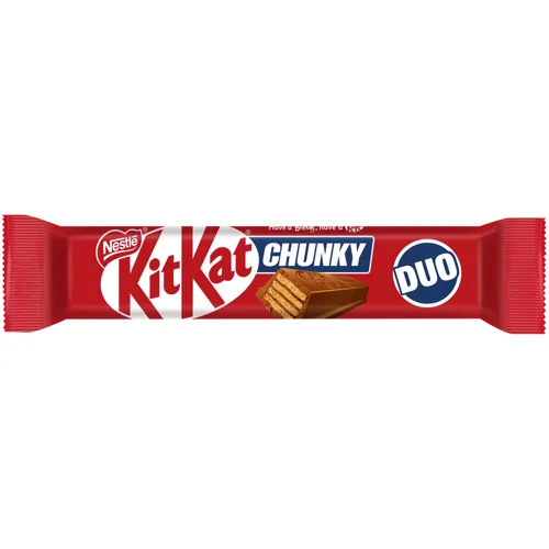 Батончик NESTLÉ® KITKAT® Chunky Duo в молочному шоколаді 1+1 64г