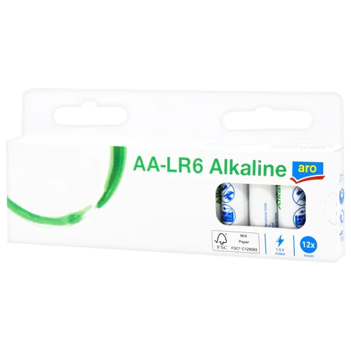 Батарейки Aro Alkaline AA-LR6 12шт