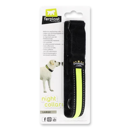 Нашийник Світловідбивний І Миготливий, 45-63см, Night Ferplast, 1шт