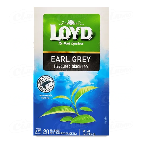 Чай чорний Loyd New Sense Earl Grey Ra «Бергамот», 20*1,7г