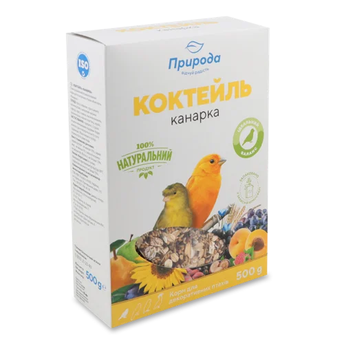 Корм Для Декоративних Птахів Коктейль Канарка В/ґ, 500г