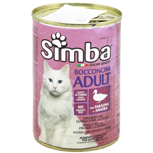 Корм вологий Simba з цесаркою та качкою для котів 415г