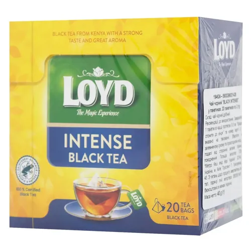 Чай Loyd Intense чорний 20*2г/уп