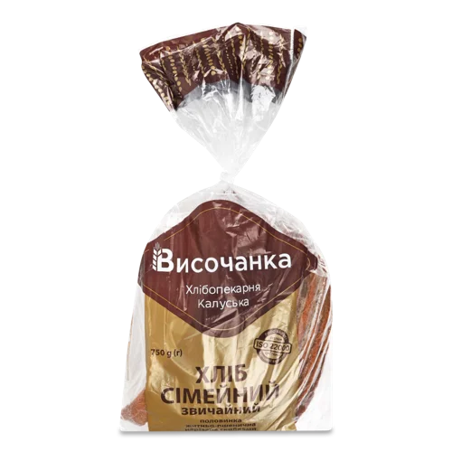 Хліб Нарізний Житньо-Пшеничний Височанка, В/ґ, 750г