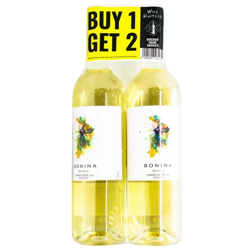 Вино Bonina Vinho Verde Branco біле напівсухе 9,5% 2х0,75л