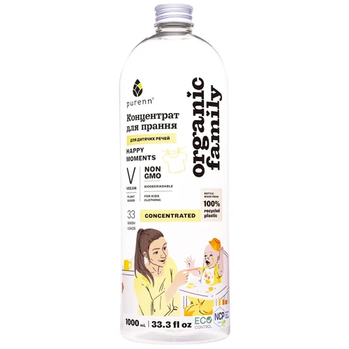 Гель для прання дитячого одягу Organic Family Ромашка концентрат 1л