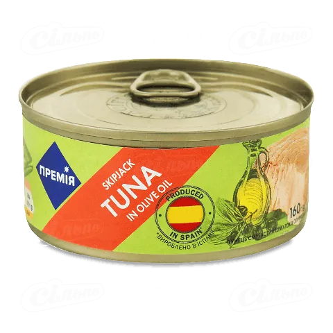 Тунець «Премія»® смугастий в оливковій олії, 160г