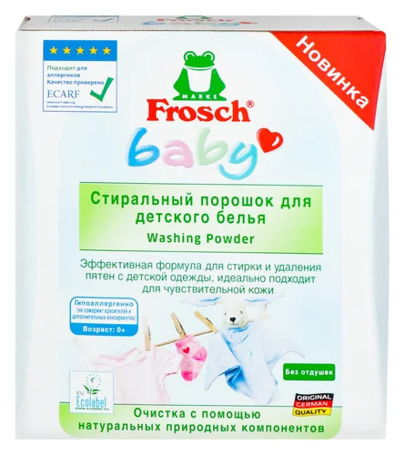 Пральний Порошок Frosch Baby для Дитячої Білизни, 1.08кг