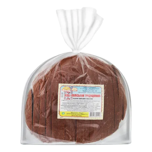 Хліб подовий нарізний Поліський традиційний Ніжин, 750г