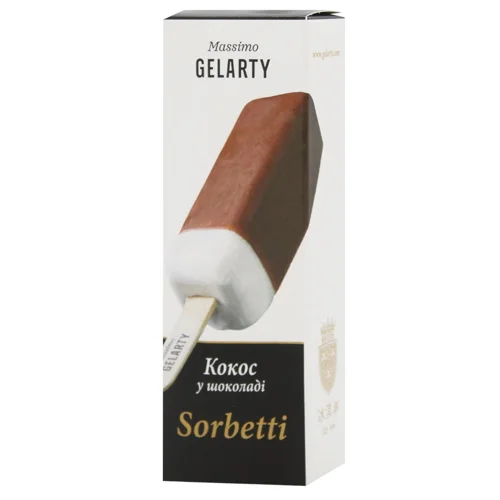 Морозиво Gelarty Сорбетті Кокос в шоколаді 35г