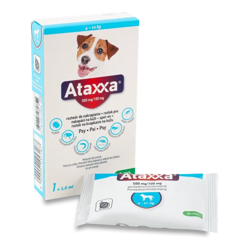Протипаразитарні Краплі для Собак від 4 до 10 кг Ataxxa спот-он 1 мл KRKA