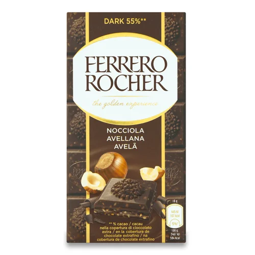 Шоколад чорний Ferrero Rocher Tafel Zartbitter,90 г