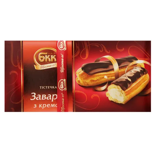 Тістечка Заварні з кремом БКК 360г