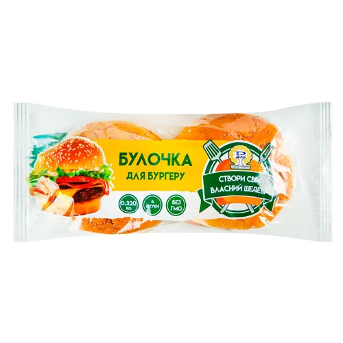 Булочка Рома для бургера з кунжутом 80г х 4шт