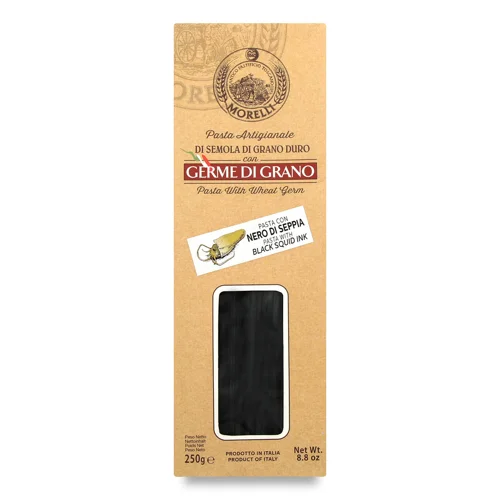 Паста Morelli Лінгвіне з чорними каракатицями,250г