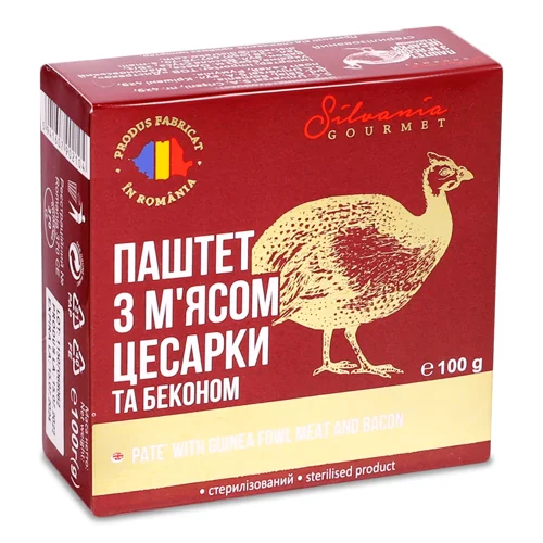 Паштет Silvania Gourmet з м`ясом цесарки і беконом,100г